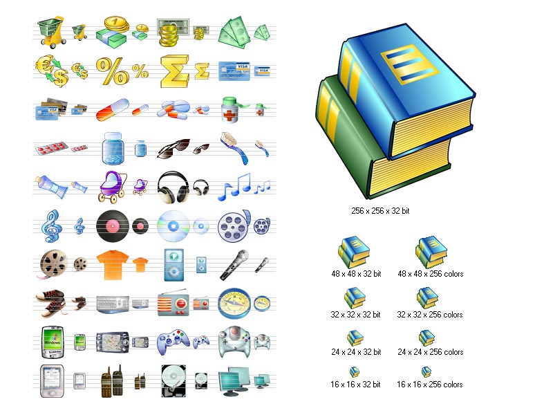 Click to view i-Commerce Icon Set 3.8 screenshot
