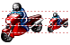Moto-courier icons