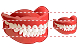 False tooth icons