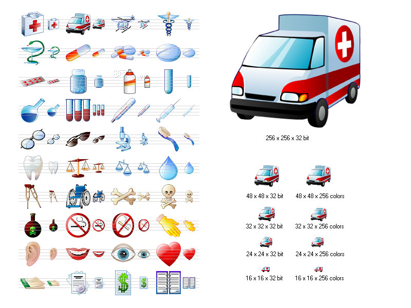 Click to view Medical Icon Set 3.7 screenshot